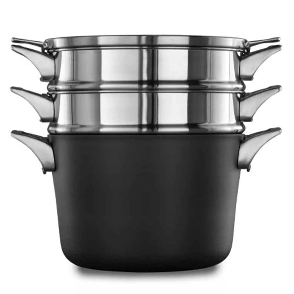 Calphalon Premier® Space Saving 8-Quart Nonstick Multi-Pot with Steamer Inserts + Glass Lid