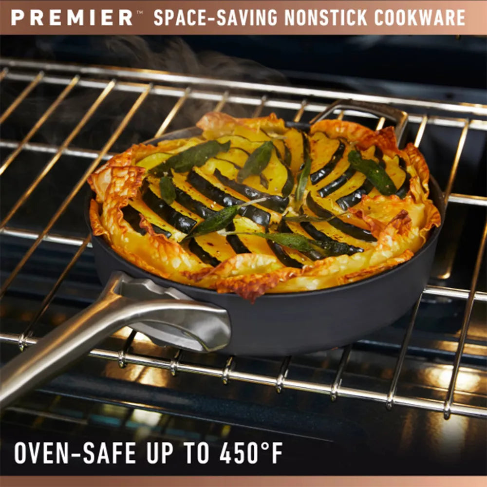 Calphalon Premier® Space Saving 8-Quart Nonstick Multi-Pot with Steamer Inserts + Glass Lid