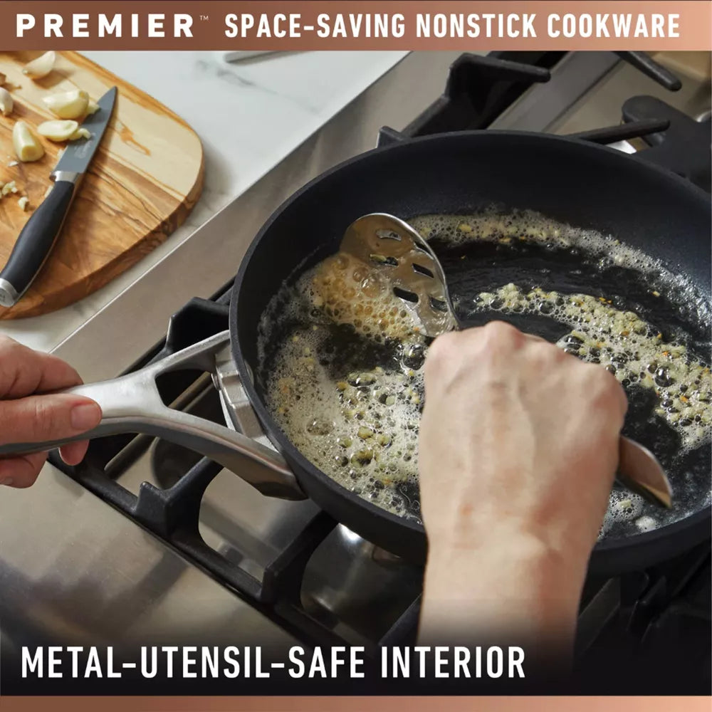 Calphalon Premier® Space Saving 8-Quart Nonstick Multi-Pot with Steamer Inserts + Glass Lid
