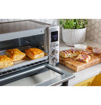 GE Calrod 6-Slice Convection Toaster Oven – with Bake, Broil & Toast Settings, Auto Shutoff, Stainless Steel, Large Capacity (0.88 cu ft), Quartz & Halogen Heating